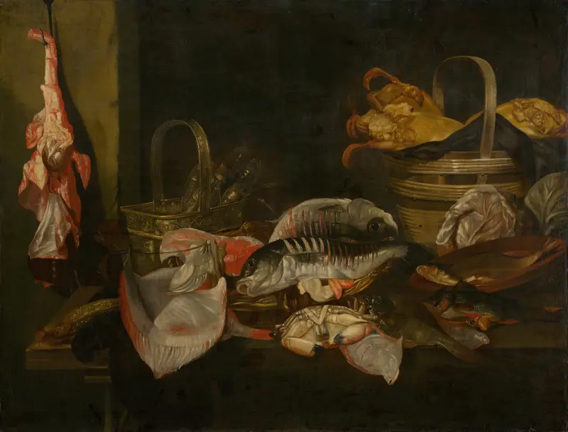 Stillleben mit Fisch, 1660 von Abraham van Beyeren