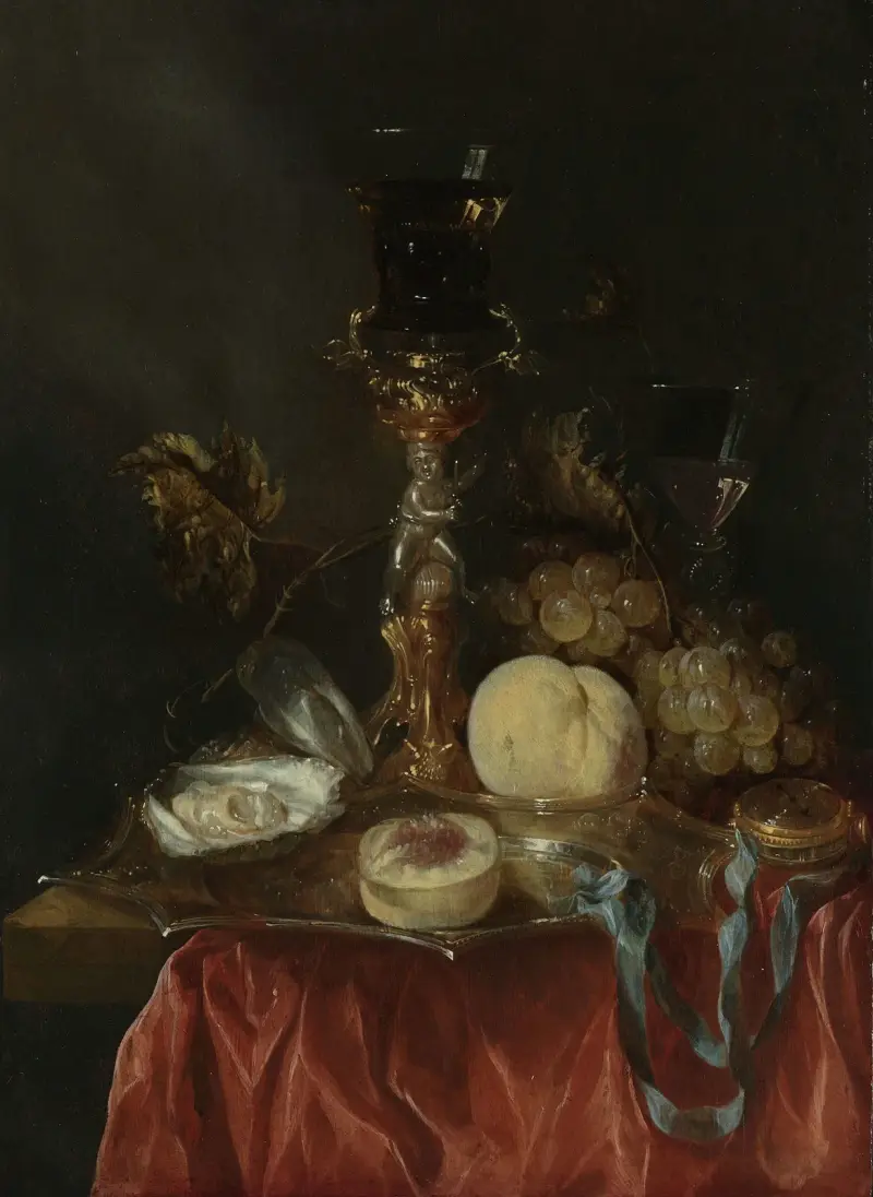 Still Life with Silver-Gilt Glass Holder av Abraham van Beyeren