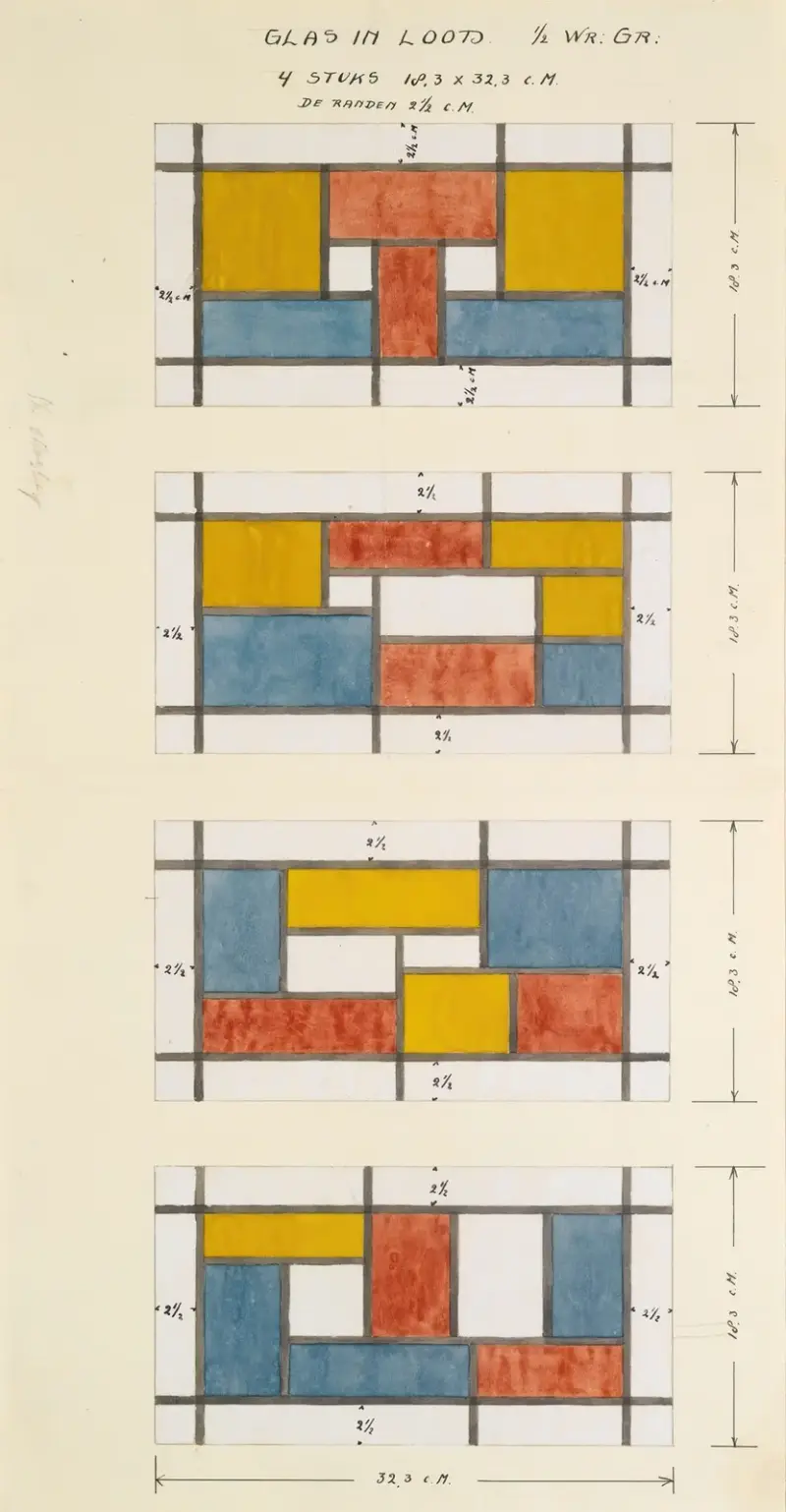 Entwurf für ein Glasgemälde von Theo van Doesburg