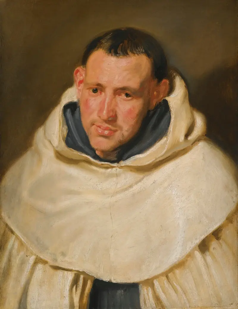 Portrait Of A Carmelite Monk, Head And Shoulders av Anthony van Dyck