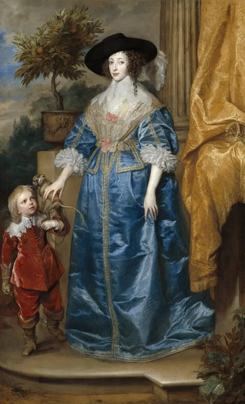 Queen Henrietta Maria with Sir Jeffrey Hudson av Anthony van Dyck