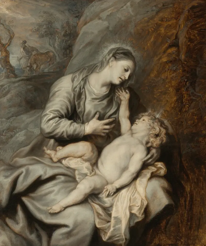 Ruhe auf der Flucht nach Ägypten von Anthony van Dyck
