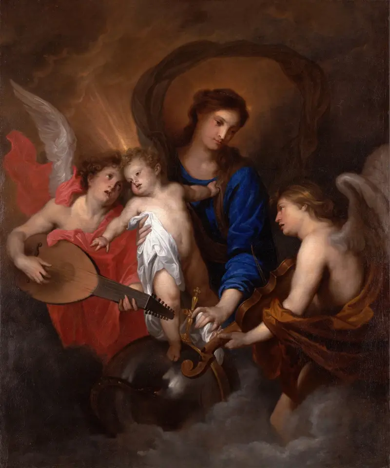Virgin and Child with Music-Making Angels av Anthony van Dyck