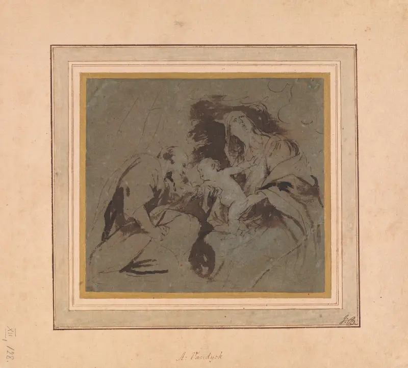 Jungfrau Maria mit Kind und einem Heiligen oder Stifter von Anthony van Dyck
