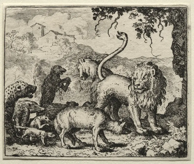 First Complaint of the Wolf av Allaert van Everdingen