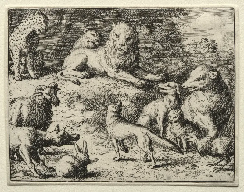 Reynard Appears at Court av Allaert van Everdingen
