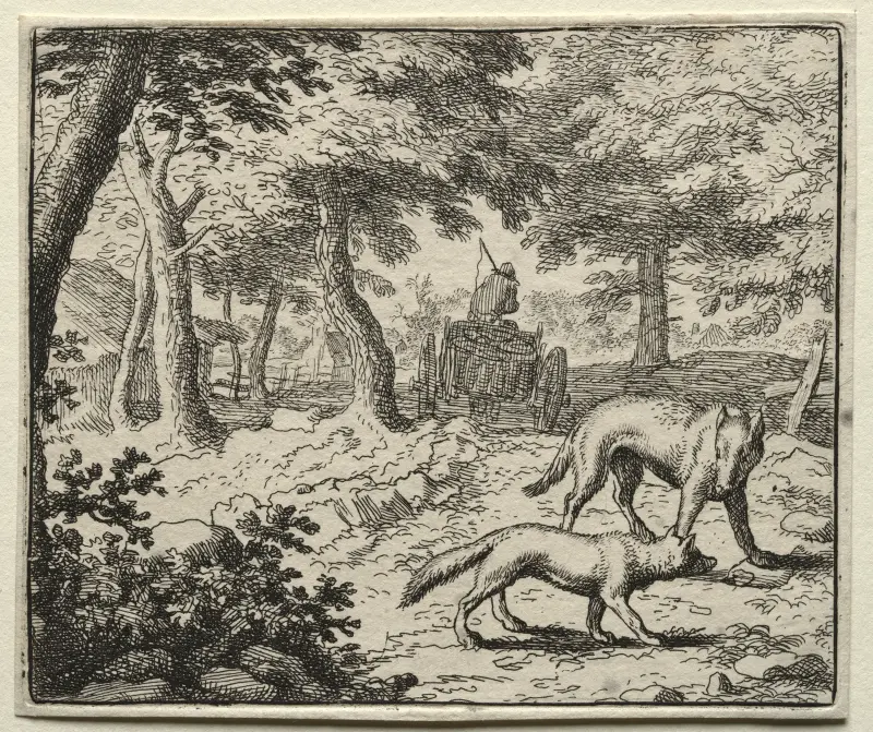 The Badger’s Defense of Reynard av Allaert van Everdingen