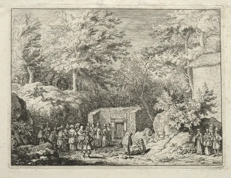 The Fourth Spring, The Spring at Sauvenière av Allaert van Everdingen