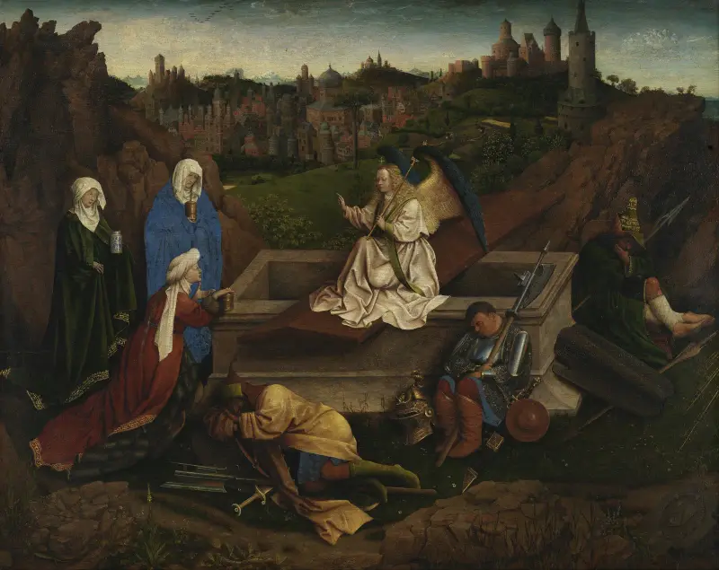 The Three Marys at the Tomb av Jan van Eyck