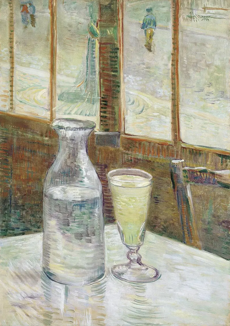 Kavárenský stůl s absintem, Vincent van Gogh