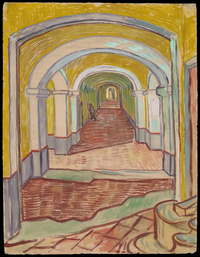 Korridor im Krankenhaus von Vincent van Gogh