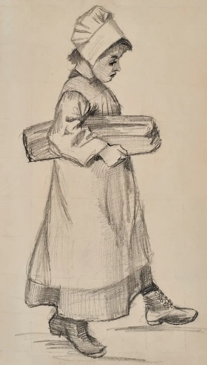 Jong meisje met een brood (Young Girl with a Loaf of Bread) av Vincent van Gogh