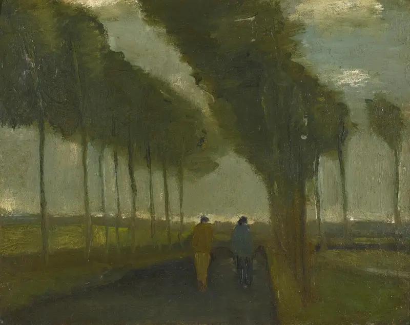 L’allée Aux Deux Promeneurs av Vincent van Gogh