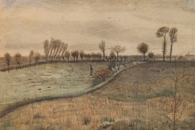 Krajina s hlavatými vrbami, Vincent van Gogh