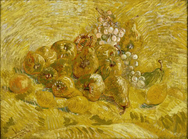 Quinces, lemons, pears and grapes (from 1887 until 1888) av Vincent van Gogh