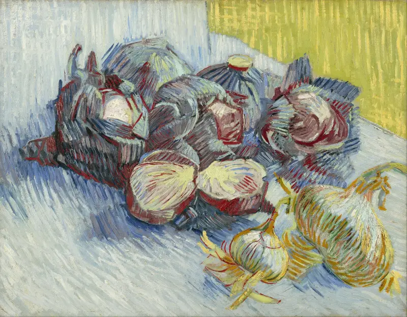 Roter Kohl und Zwiebeln von Vincent van Gogh