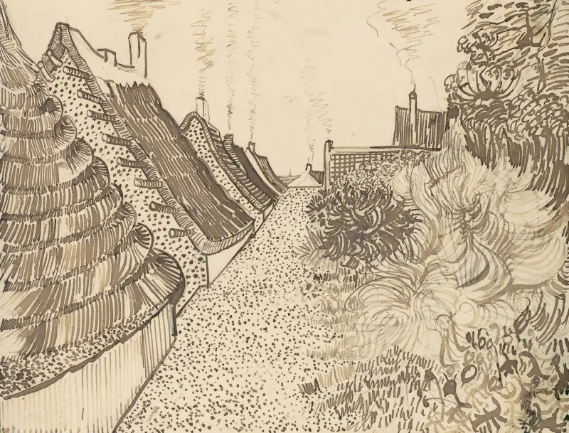 Street in Saintes-Maries-de-la-Mer av Vincent van Gogh