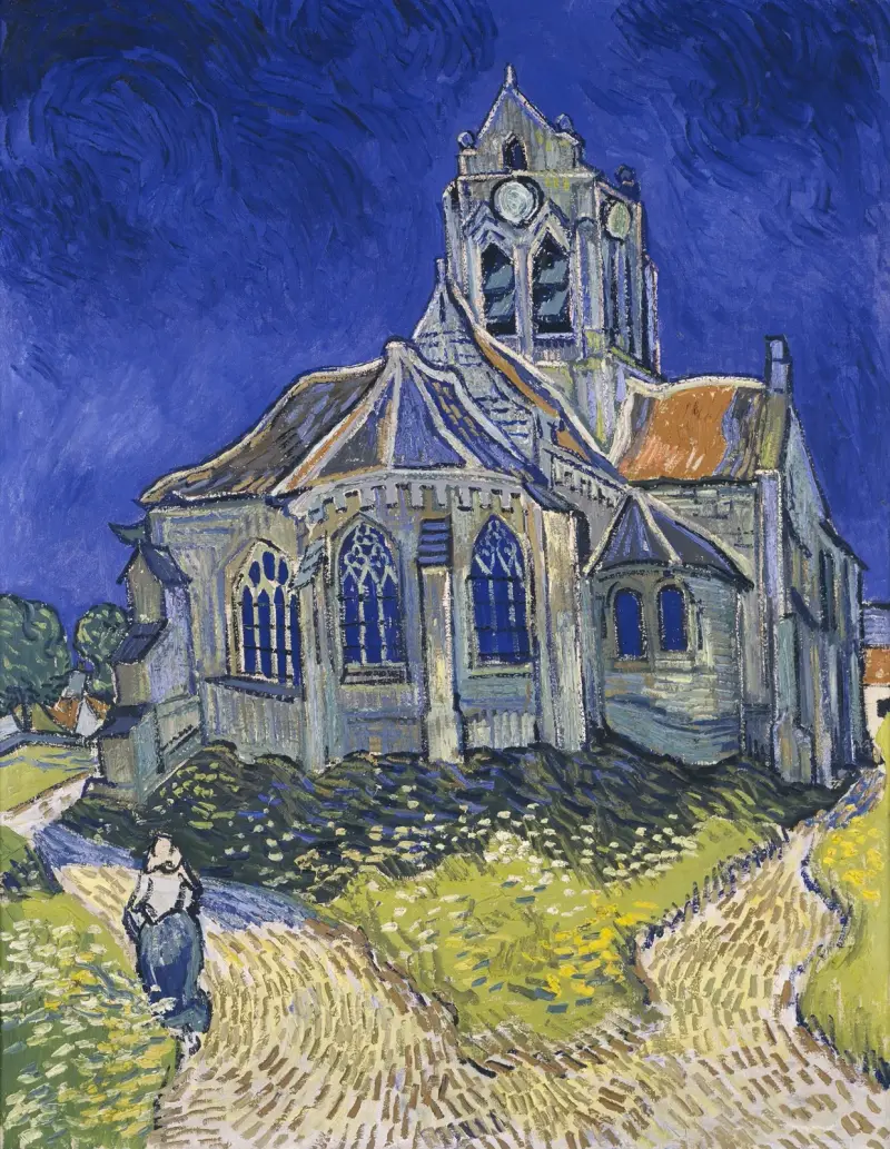 The Church in Auvers-sur-Oise, View from the Chevet av Vincent van Gogh