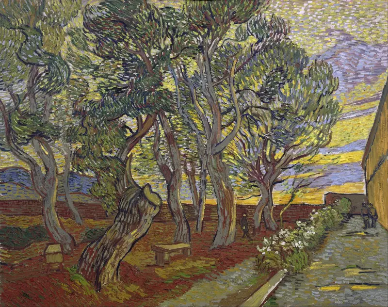 Trädgården vid Saint-Paul-sjukhuset – nr 1 av Vincent van Gogh