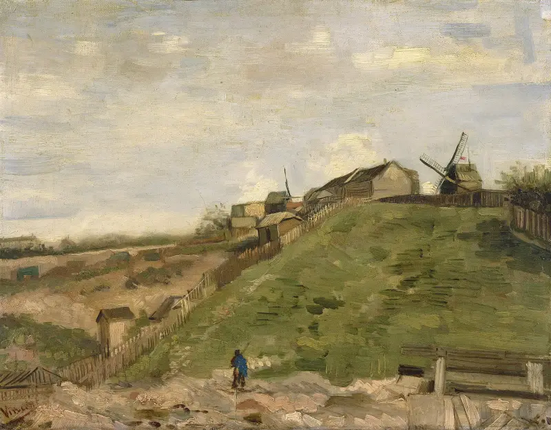 The hill of Montmartre with stone quarry, 1886 – nr 1 av Vincent van Gogh