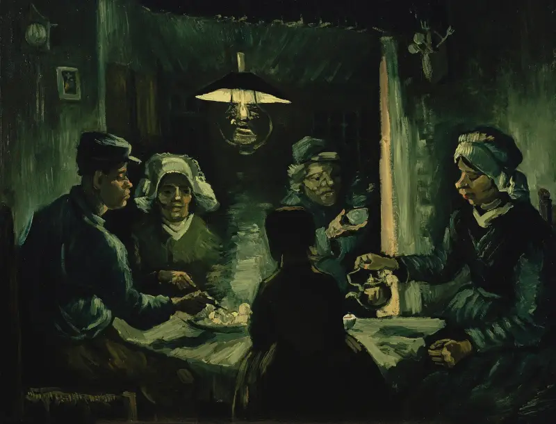 Jedlíci brambor, 1885 – č. 2, Vincent van Gogh