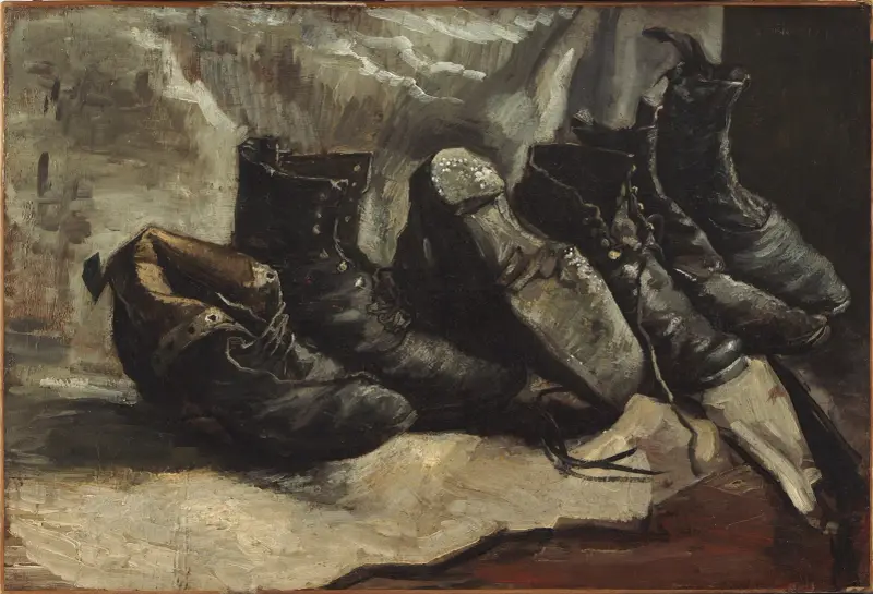 Three pairs of shoes av Vincent van Gogh