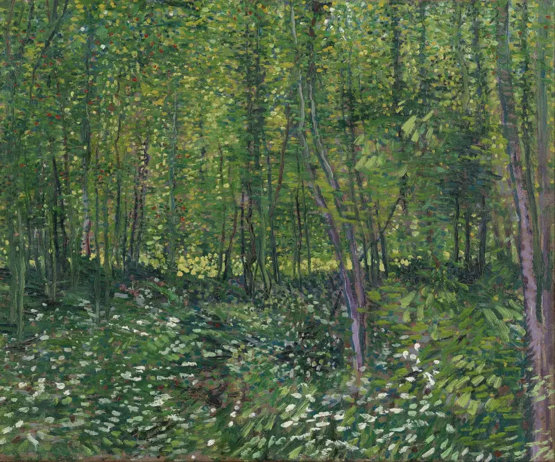 Stromy a podrost, Vincent van Gogh