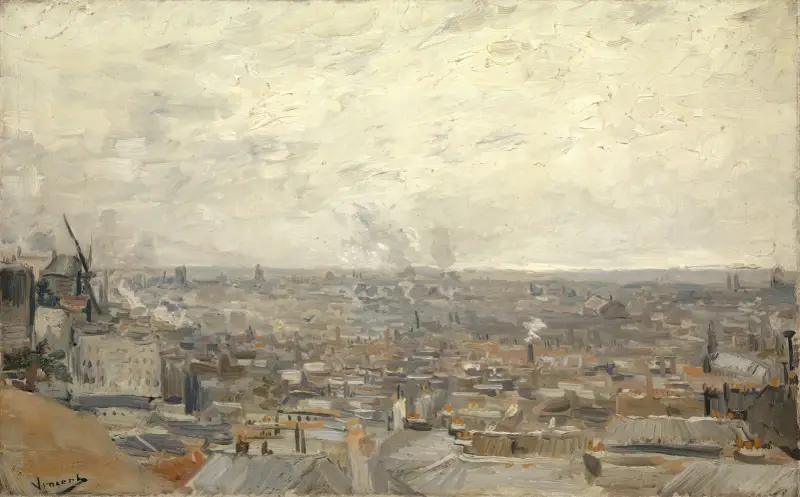Pohled z Montmartru, Vincent van Gogh