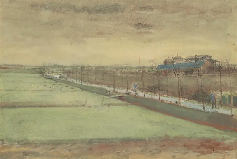 Weilanden bij Rijswijk en de Schenkweg av Vincent van Gogh