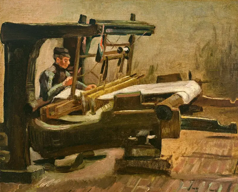 Wever naar rechts gekeerd (Weaver Facing Right) av Vincent van Gogh
