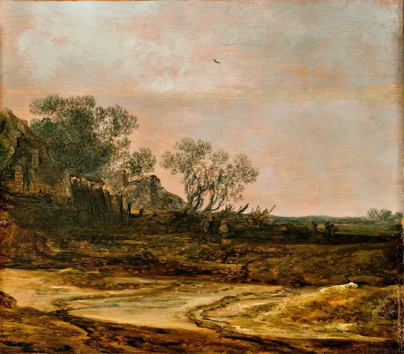 Hus i dynerna av Jan van Goyen