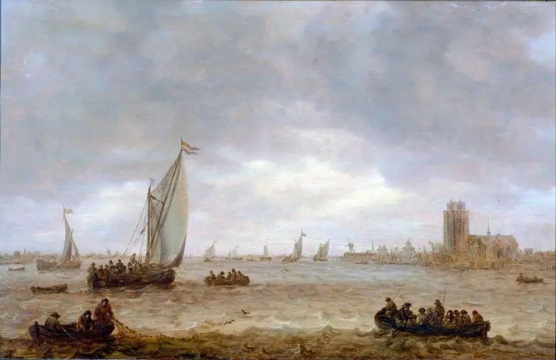 Maas mynning (Dordrecht) av Jan van Goyen