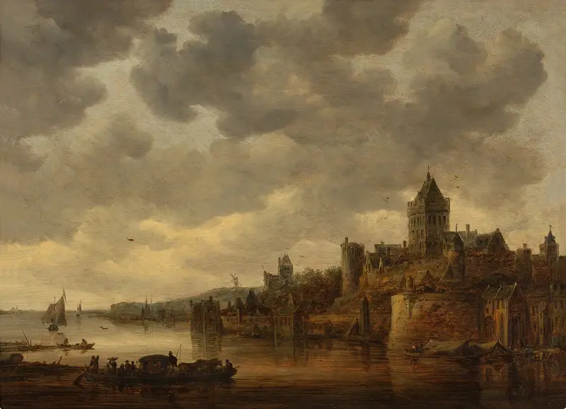 Nijmegen, a view with the Valkhof av Jan van Goyen