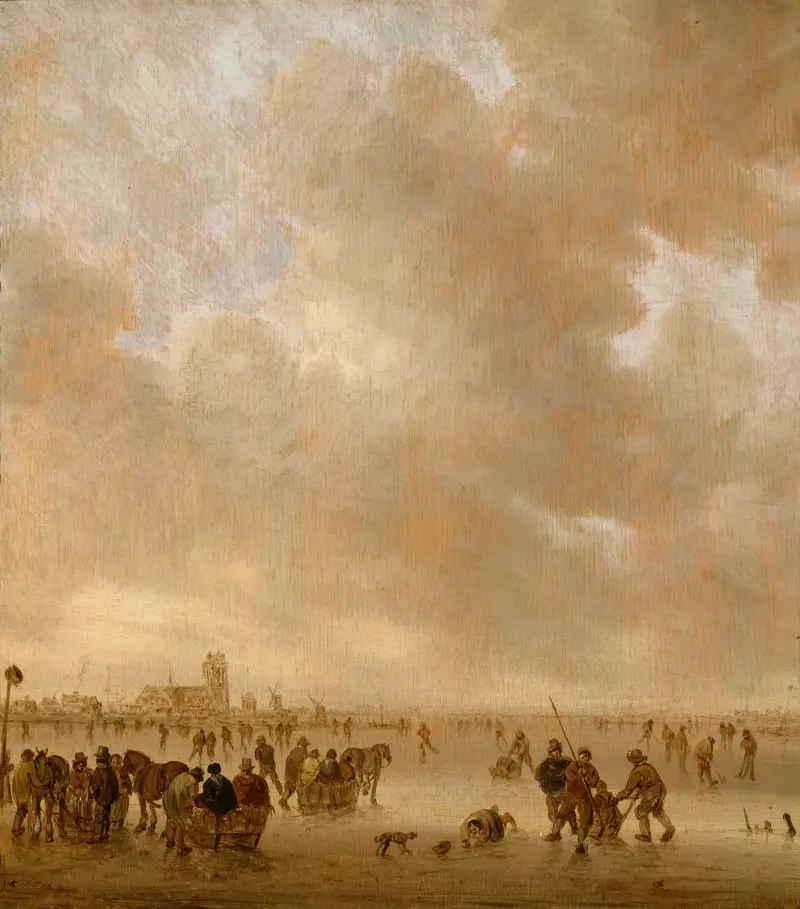 On the Ice Near Dordrecht av Jan van Goyen