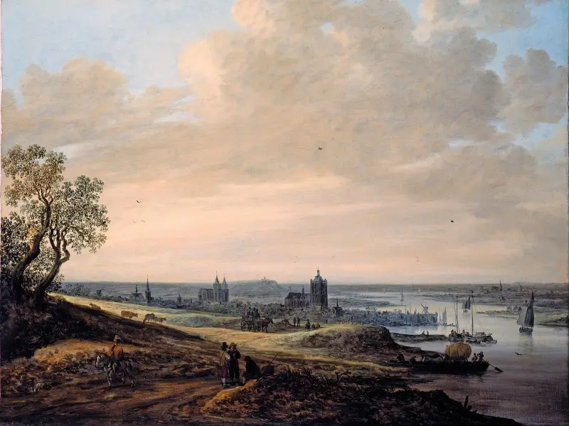 Panoramalandskap med utsikt över Arnheim av Jan van Goyen