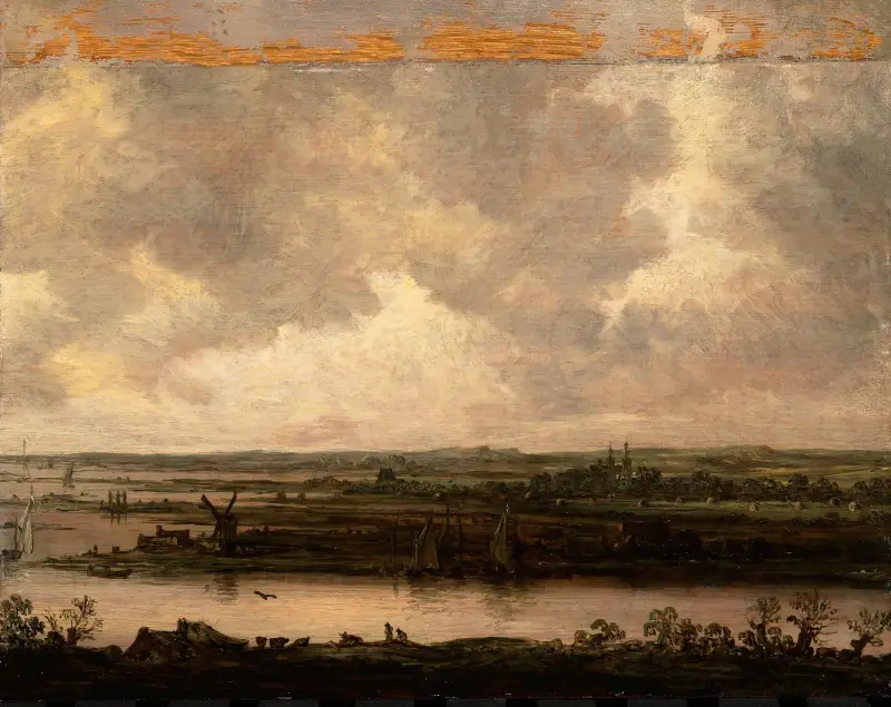 Panoramablick über die Spaarne und das Haarlemmermeer von Jan van Goyen