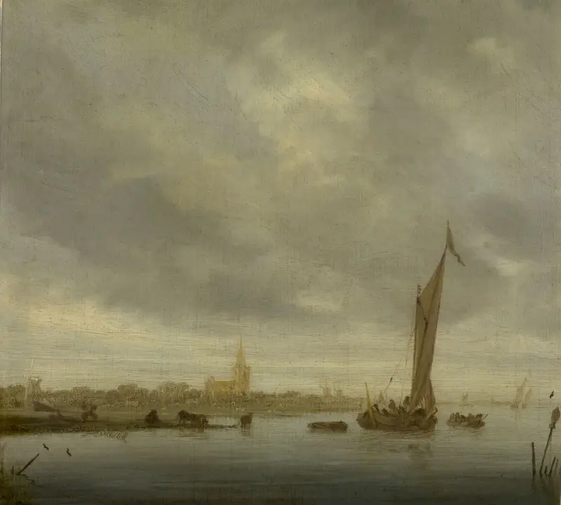 Flodlandskap av Jan van Goyen