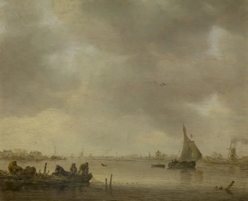 Flodlandskap av Jan van Goyen