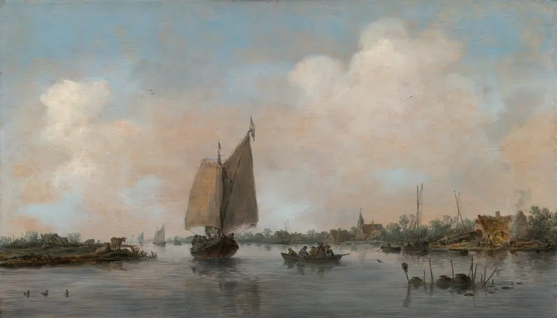 Flodvy av Jan van Goyen