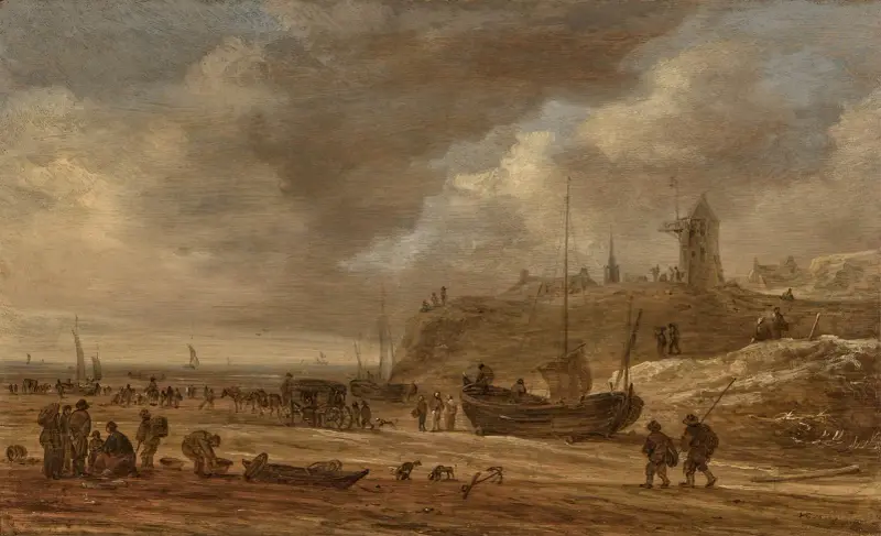Stranden vid Scheveningen av Jan van Goyen
