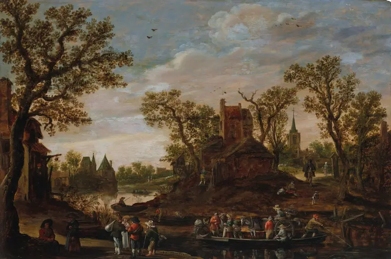 Färjan av Jan van Goyen