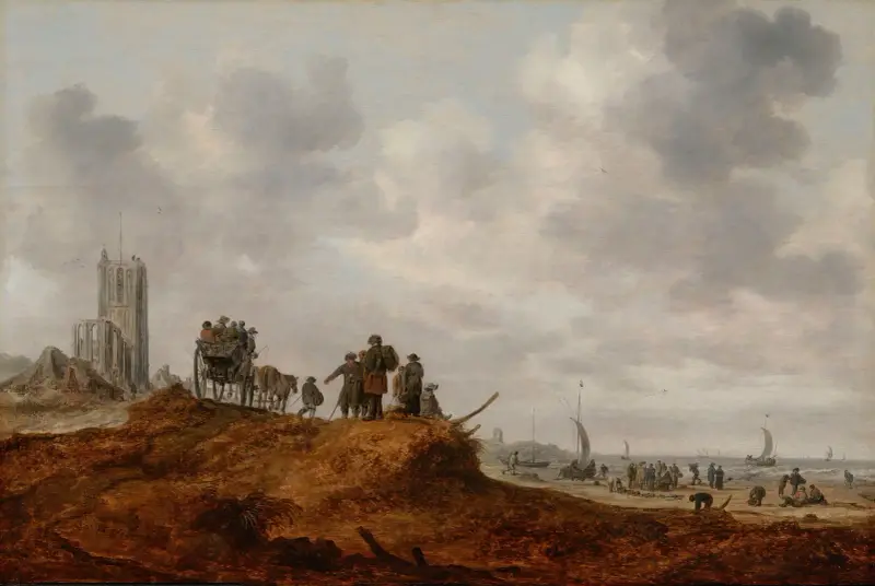 The Old Church at Egmond aan Zee av Jan van Goyen