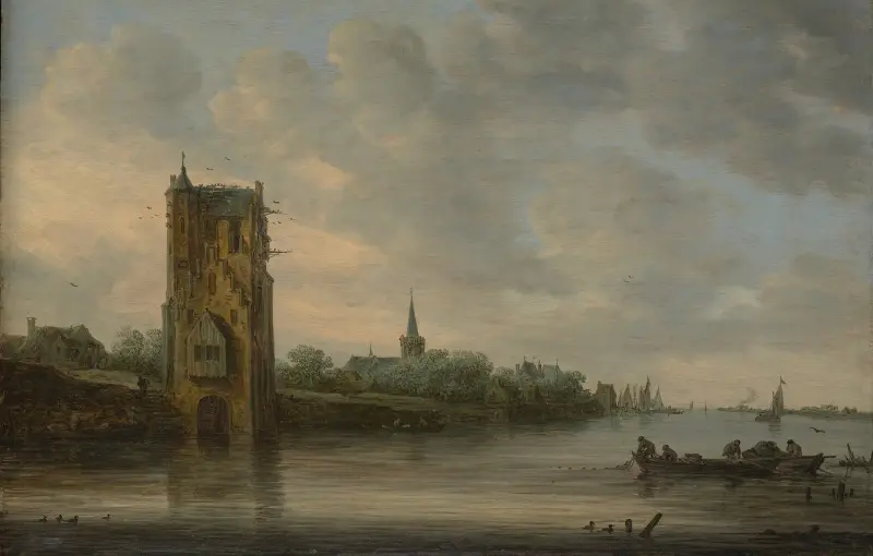 Pelkusporten nära Utrecht av Jan van Goyen