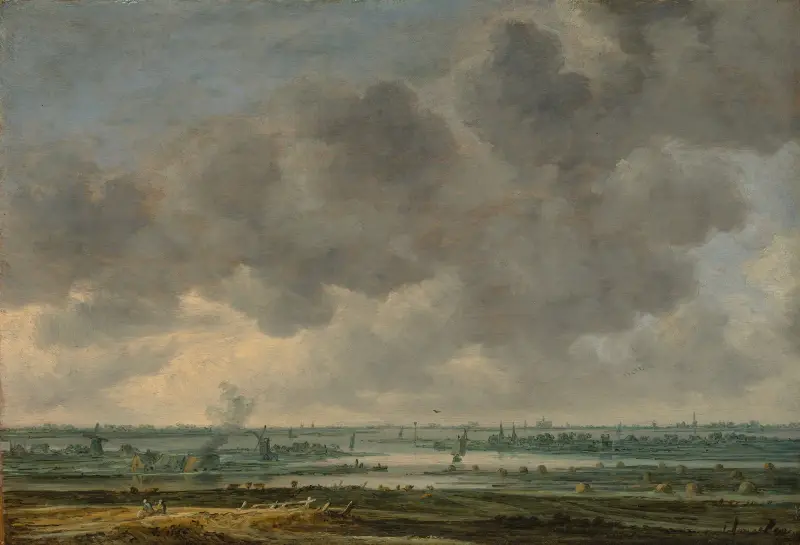 Vy över Haarlem och Haarlemmer Meer av Jan van Goyen