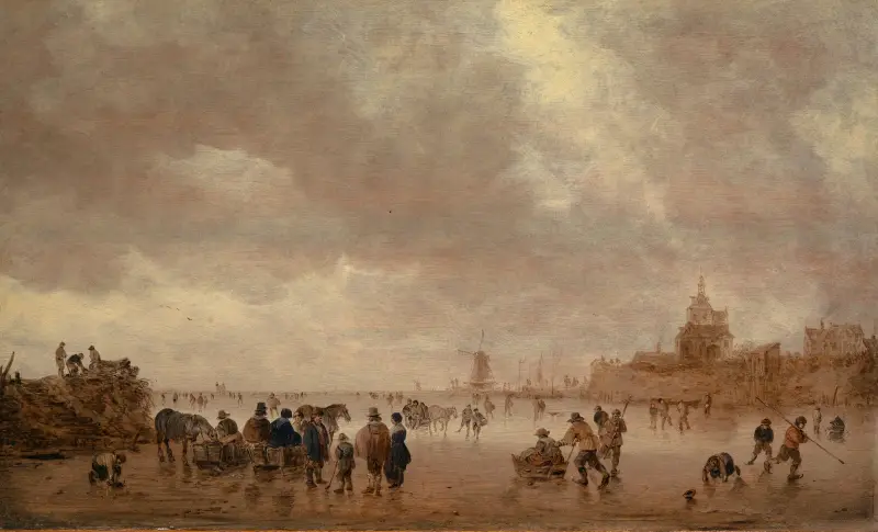 Winter Pleasures on the Merwede av Jan van Goyen