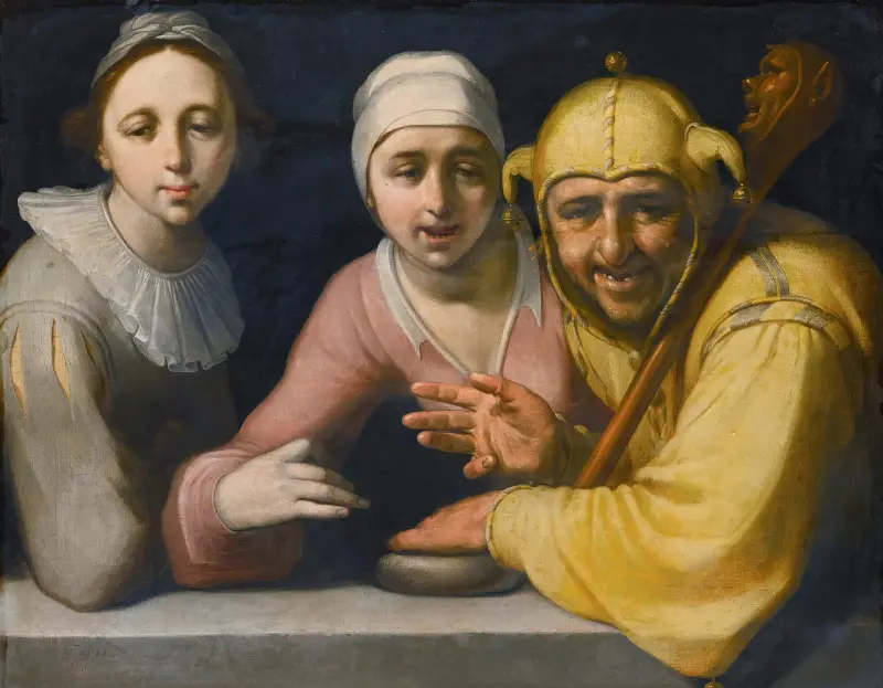 Głupiec z dwiema kobietami, Cornelis Cornelisz Van Haarlem