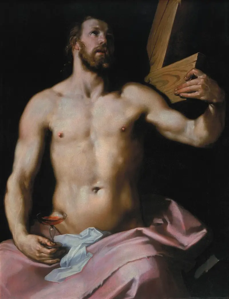 Christ with the cross and the chalice av Cornelis Cornelisz Van Haarlem