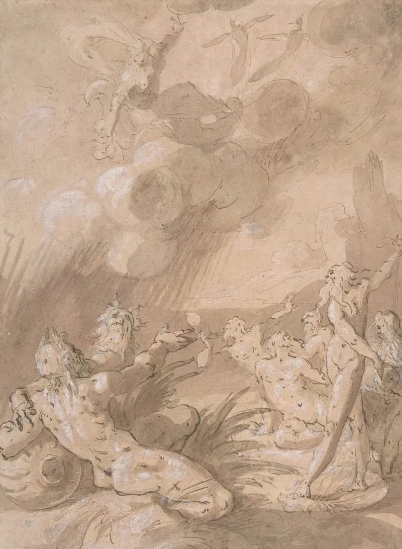 Juno Appearing to Sea Gods av Cornelis Cornelisz Van Haarlem