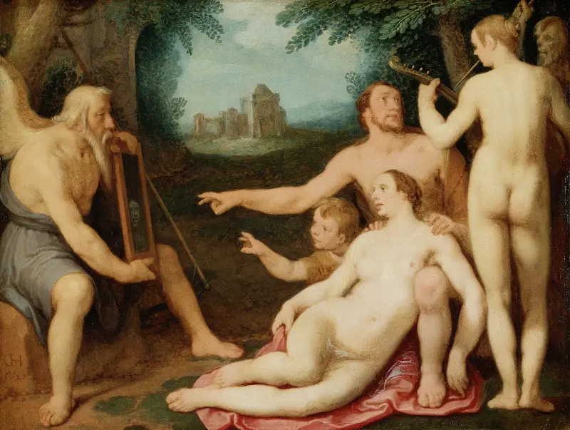 Der Spiegel der Zeit von Cornelis Cornelisz Van Haarlem