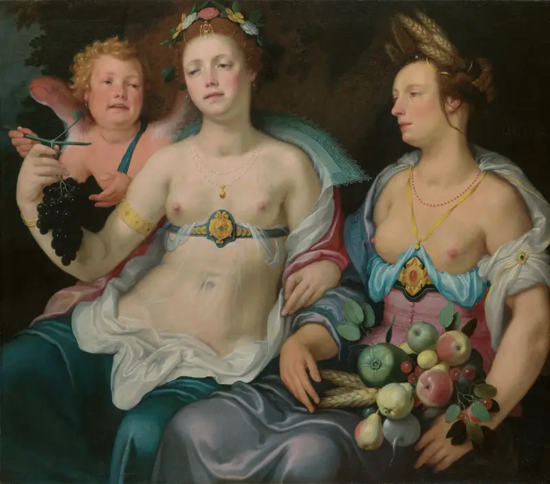 Venus, Cupido och Ceres av Cornelis Cornelisz Van Haarlem